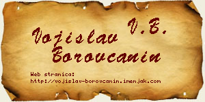 Vojislav Borovčanin vizit kartica